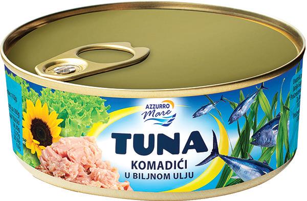 Azzurro Mare tuna komadići u biljnom ulju 160 g