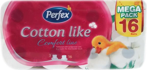 Perfex toalet papir cotton comfort line 16/1 3 sloja