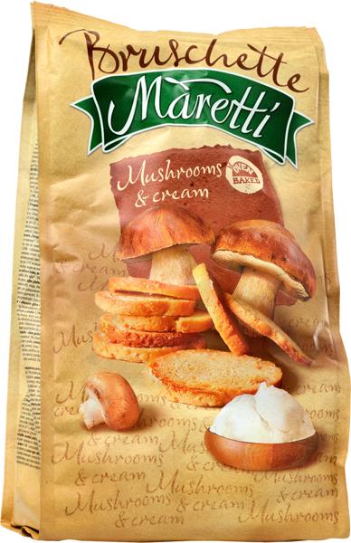 Bruschette maretti mushrooms&cream dvopek 70 g