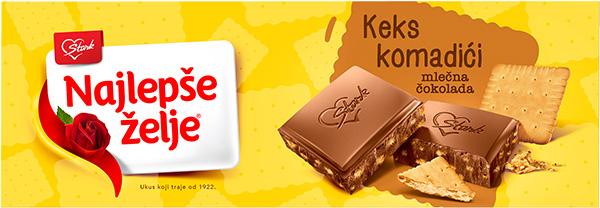 Najlepše želje čokolada keks 250 g