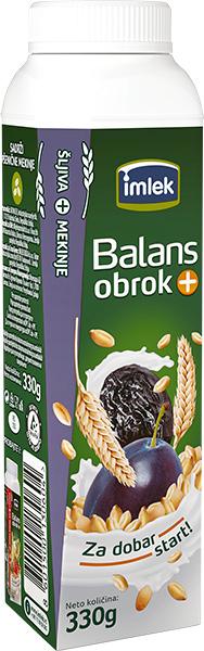 Balans+ obrok suva šljiva i žitarice 1%mm 330g