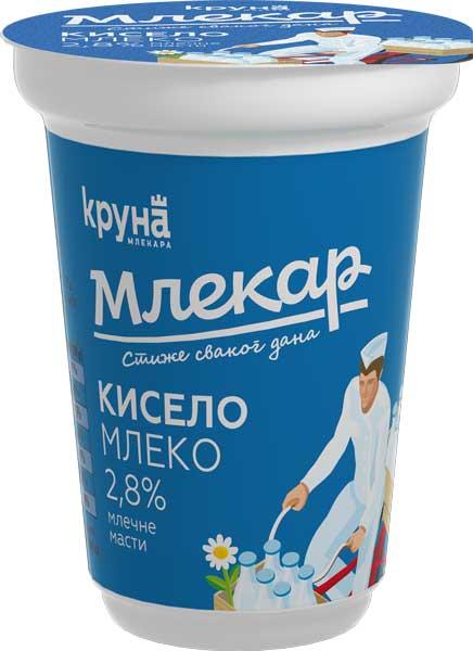 Mlekar kiselo mleko 2,8% mm 180g čaša