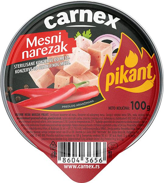 Carnex pikant narezak 100g  alu