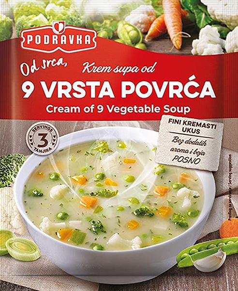 Podravka krem supa 9 vrsta povrća 45 g