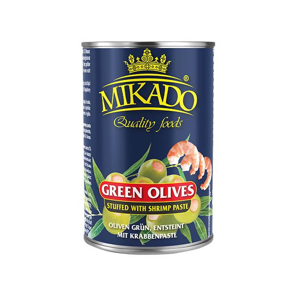 Mikado masline zelene punjene pastom od škampa 280 g