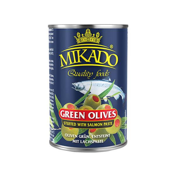 Mikado masline zelene punjene pastom od lososa 280 g